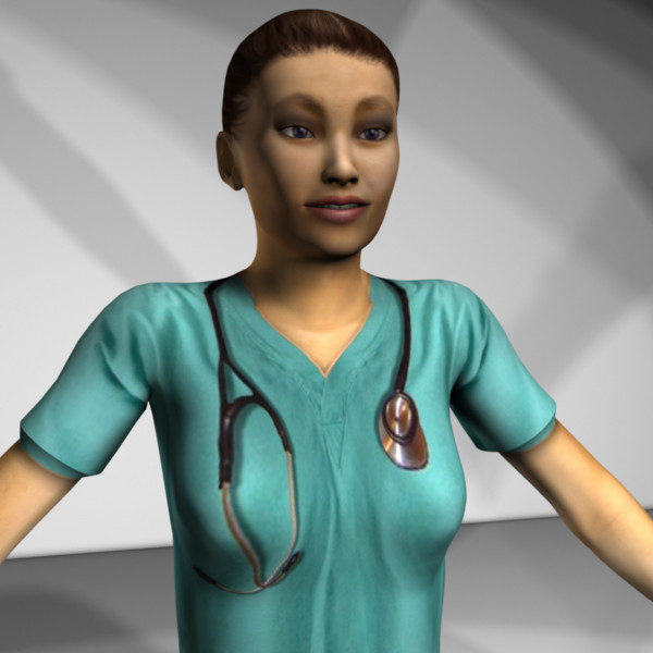rigged medical personnel 3d model - Medical Personnel Collection Rigged - Women #2 by MasonMotion